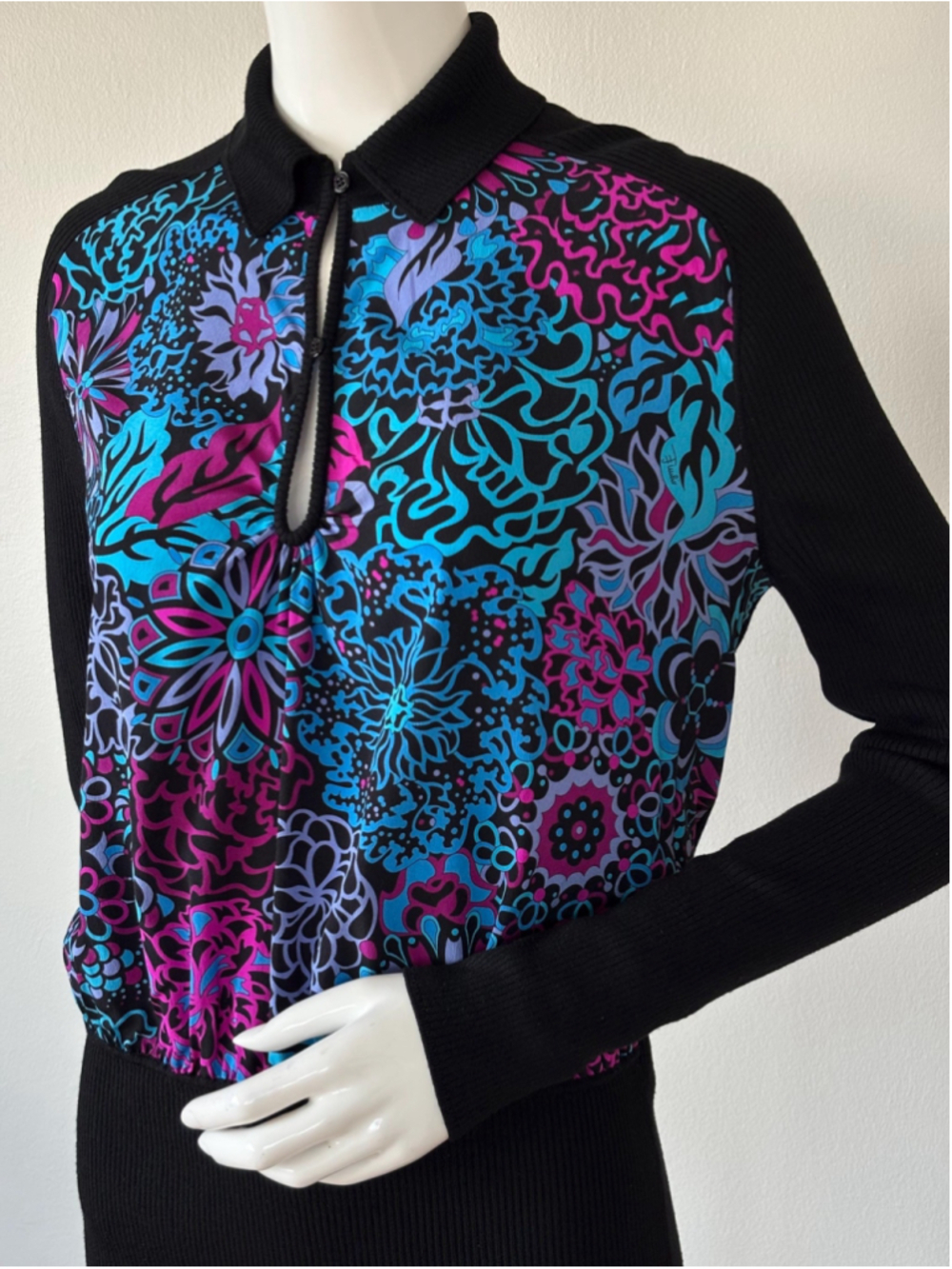 Emilio Pucci Signature Print Silk Wool Top Italy - Picture 4 of 10